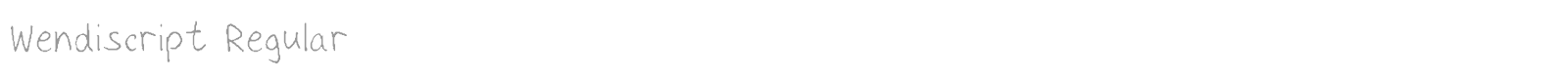 Wendiscript Regular font preview